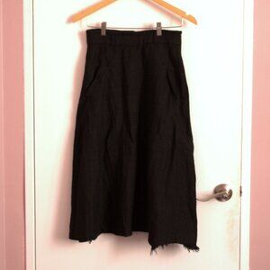 Alfred Sung Black A-Line Midi Skirt
